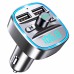 Mohard Bluetooth Adapter Auto, Bluetooth V5.0 FM Transmitter Radio MP3 Musik-Player, Freisprechanlage Auto Ladegerät Zigarettenanzünder mit 2 USB Ports, LED Display, Unterstützt USB-Stick & TF Karte