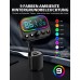 Mohard Bluetooth FM Transmitter Mit Dual Mic, PD18W Schnelles Autoladegerät, Bluetooth Adapter Auto Freisprechanlage KFZ, 9 Farblicht, 3 USB Anschlüsse, LED Display, AUX Ausgang, Unterstützt USB-Stick