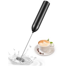 Mohard Milchaufschäumer Elektrisch, Aluminiumlegierung Mini Handheld Manuelle Milchschäumer Stab, Hochleistungsmotor mit 12000 U/MIN, Batteriebetriebene Milk Frother für Kaffee/Latte/Cappuccino/Sahne