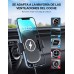 Mohard 15W Qi Cargador Inalámbrico Coche con Adaptador Cargador QC 3.0, Soporte Móvil Coche Carga Rápida, Sujeta Movil Coche Rotación de 360° Compatible con iPhone 13 Pro Max/12/11/XR, Galaxy y Otros