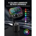 Mohard Transmisor FM Bluetooth, PD 18W Cargador Coche Rápido con 9 Colores Retroiluminados, Manos Libres Reproductor Bluetooth 5.0 MP3 Coche con 2.0" Pantalla & 3 USB, Micrófono Dual & Salida AUX