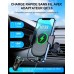 Mohard 15W Qi Chargeur Induction Voiture avec Rapid Adaptateur Chargeur QC 3.0, Rotation 360°De Sortie d'air Support Telephone Voiture Induction Compatible avec iPhone 13 Samsung Autres Appareils Qi