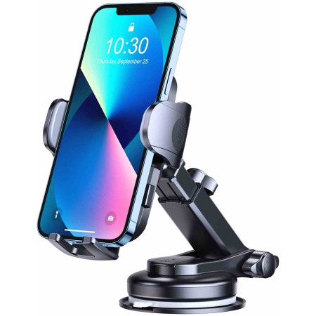 Mohard Porta Cellulare Auto, Stabile Porta Telefono Auto Cruscotto e Parabrezza, Supporto Cellulare Auto Rotazione a 360° con Pulsante di Sgancio Rapido & Cuscinetto di Gel Appiccicoso per 4-7.0" Smartphones