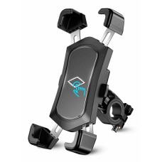 Mohard Porta Cellulare Bici, Porta Cellulare Moto in Acciaio Inox Anti-Shake, Staccabile & Ruotabile a 360° Supporto Telefono Bicicletta Compatible con iPhone 13 Pro Max/12/11, 4.5-7.2" Telefoni 