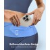 Mohard Laufgürtel Handy, Bauchtasche Sport Damen & Herren mit 3 Taschen, Verstellbarem Laufgürtel, Handytasche Joggen Running Belt Passt für Alle Smartphones zum Gehen, Joggen, Radfahren-Blau