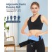 Mohard Slim Running Belt with 3 Pockets, Workout Bum Bag Belts for Women & Men, Money Belt Phone Holder for Running, Adjustable Waist Pack Fits All Phones/Keys/Essentials for Walking, Cycling - Blue