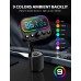 Mohard FM Transmitter for Car Bluetooth 5.0, 18W USB C Fast Car Charger, Bluetooth Car Adapter Radio Receiver with 9 Colors Backlit, 2.0" Screen, 3 USB Ports, AUX Output, Dual Mic, Support USB Drive