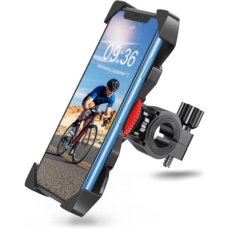 Mohard Soporte Movil Bicicleta, [360°Rotación & Antivibración] Universal Soporte Móvil Moto, Porta movil Bicicleta Compatible con iPhone 13 Pro Max/13 Pro/13 Mini/Samsung & Otros 3.5-6.7" Smartphones